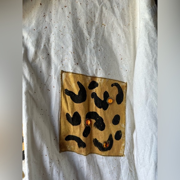 Leopard Print White Blouse - Picture 4 of 13